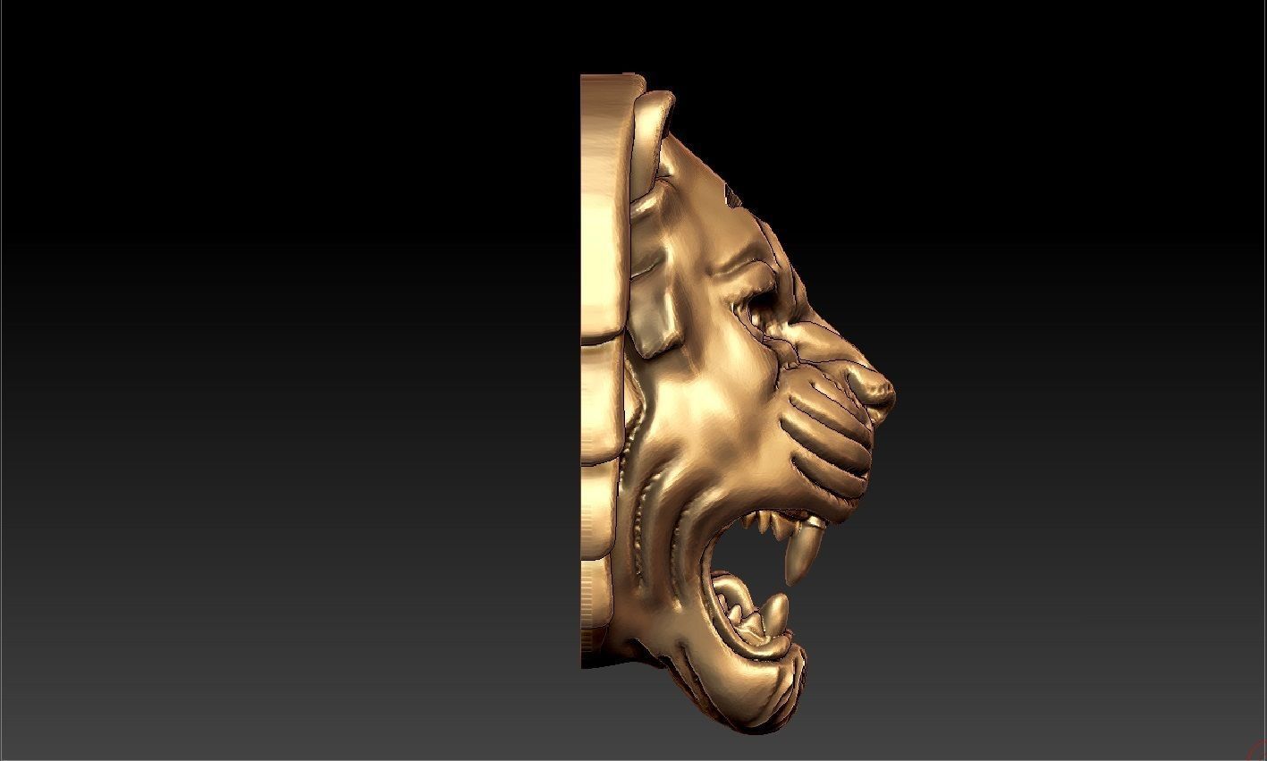 TIGER PENDENT 3D print model_3