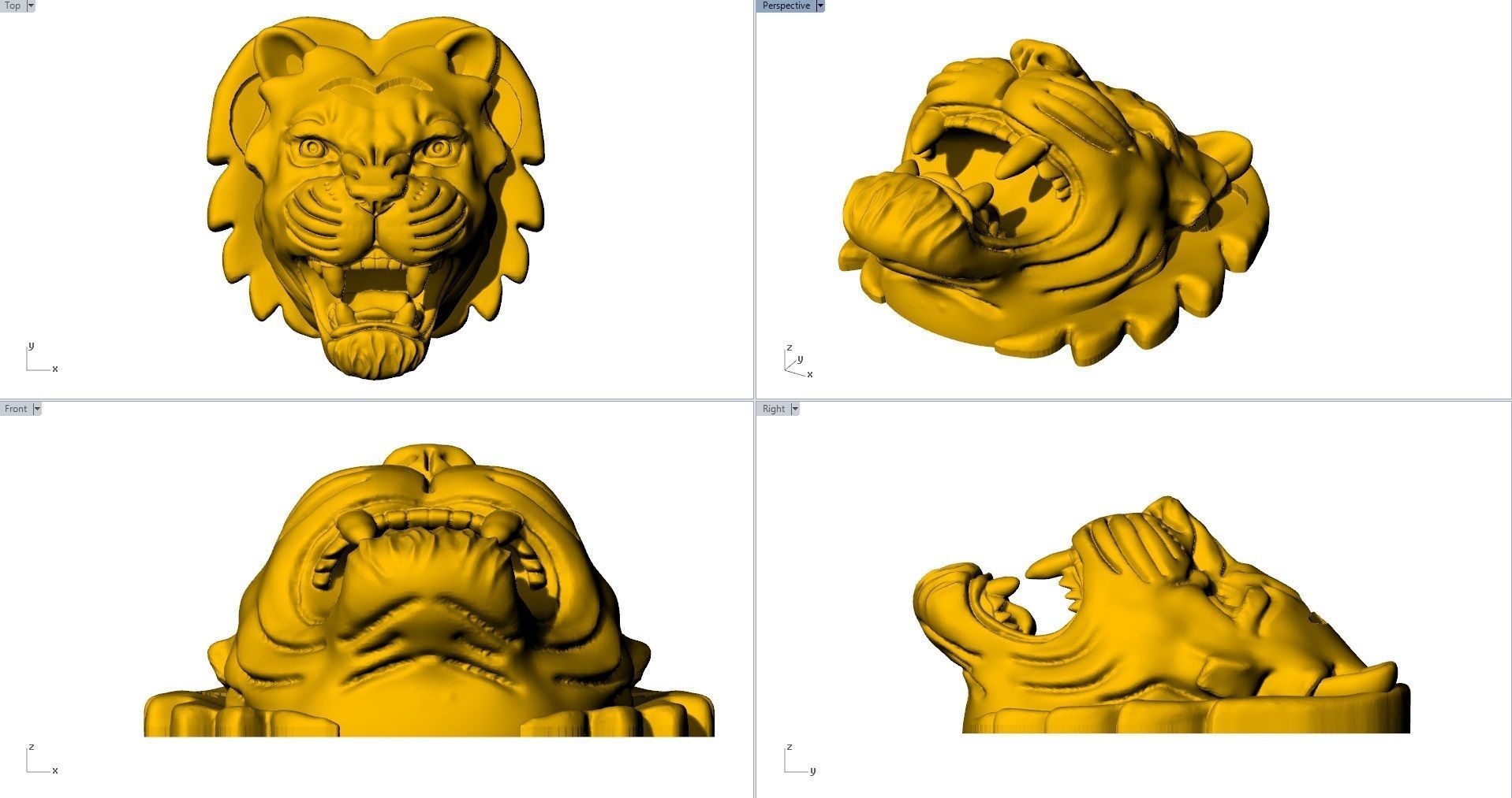 TIGER PENDENT 3D print model_7