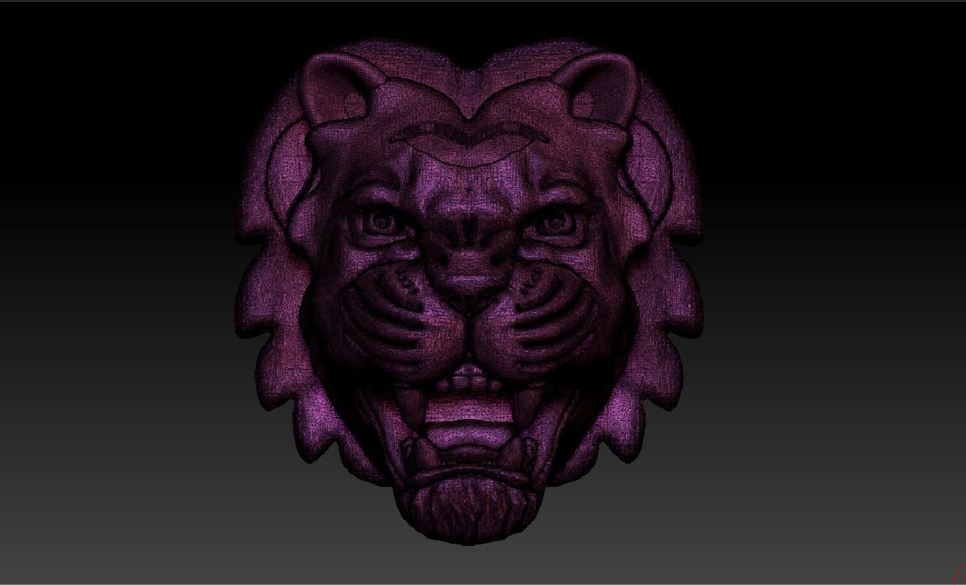 TIGER PENDENT 3D print model_8