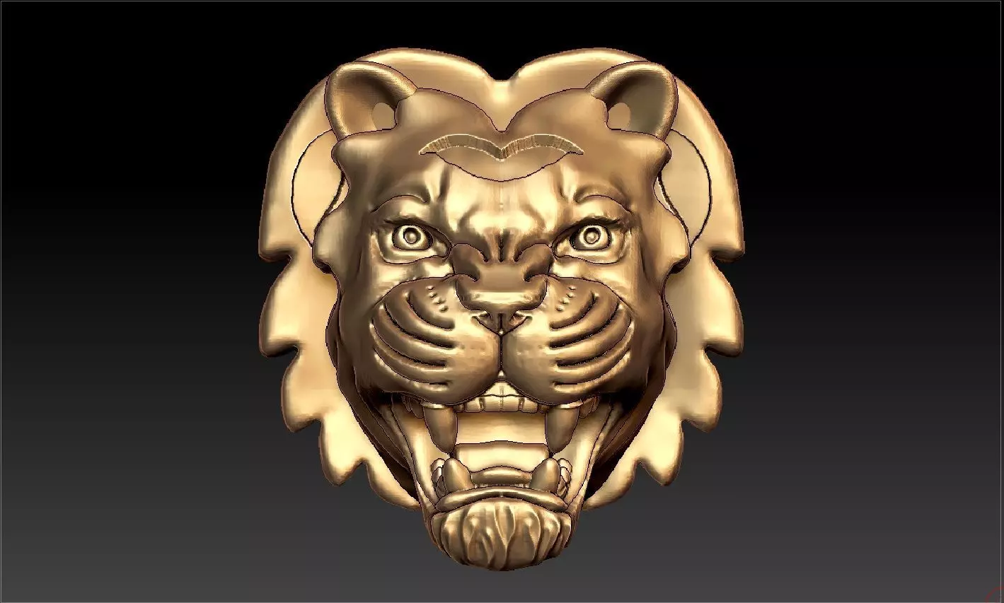 TIGER PENDENT 3D print model_0