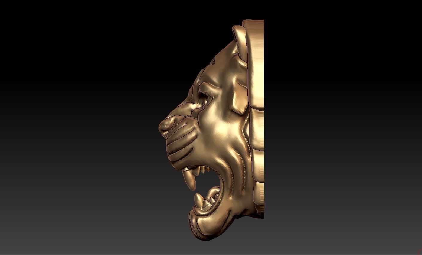 TIGER PENDENT 3D print model_2