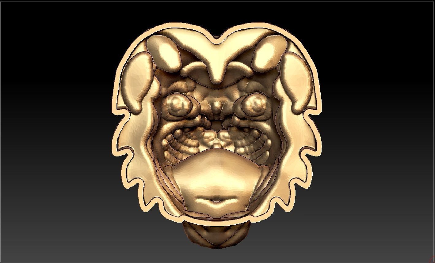 TIGER PENDENT 3D print model_4