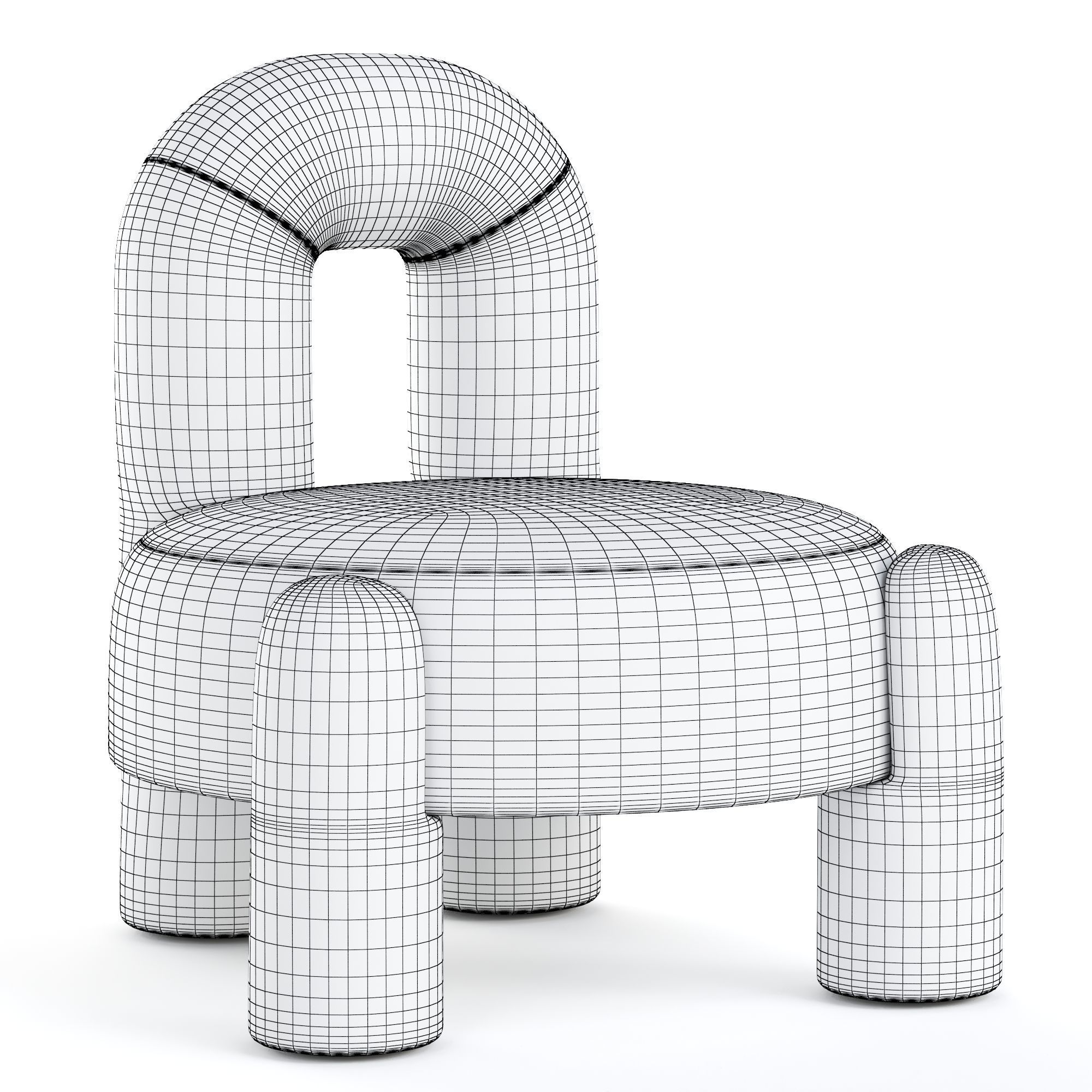 Modern Marlon Armchair by Dooq 3D model_6