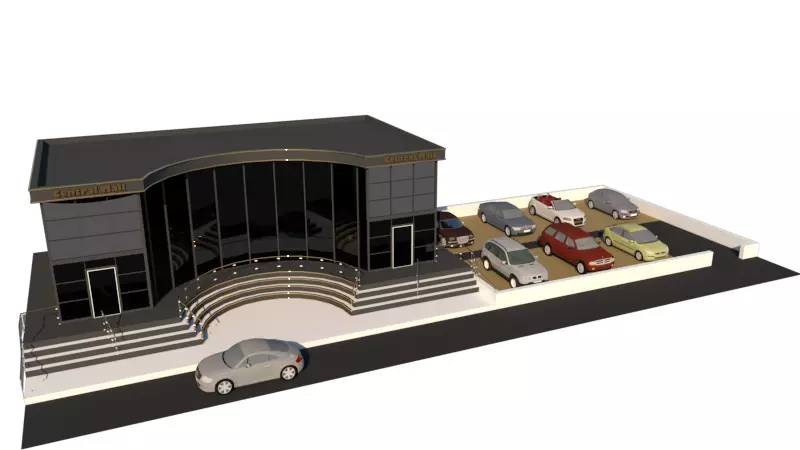 3d mall  Low-poly 3D model_0