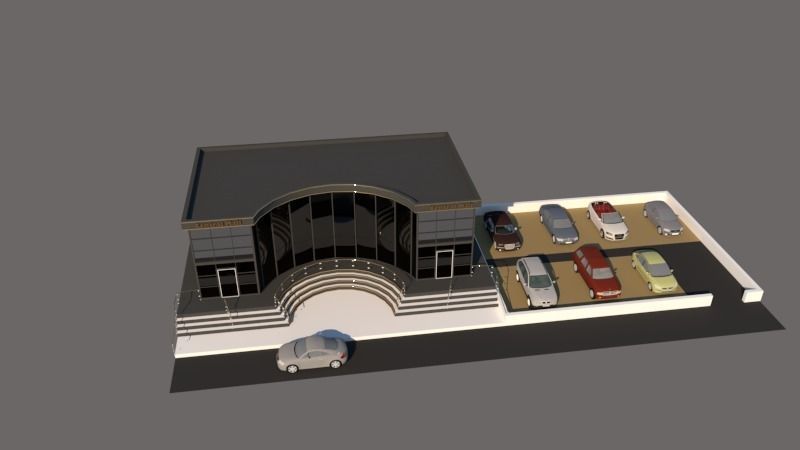 3d mall  Low-poly 3D model_2