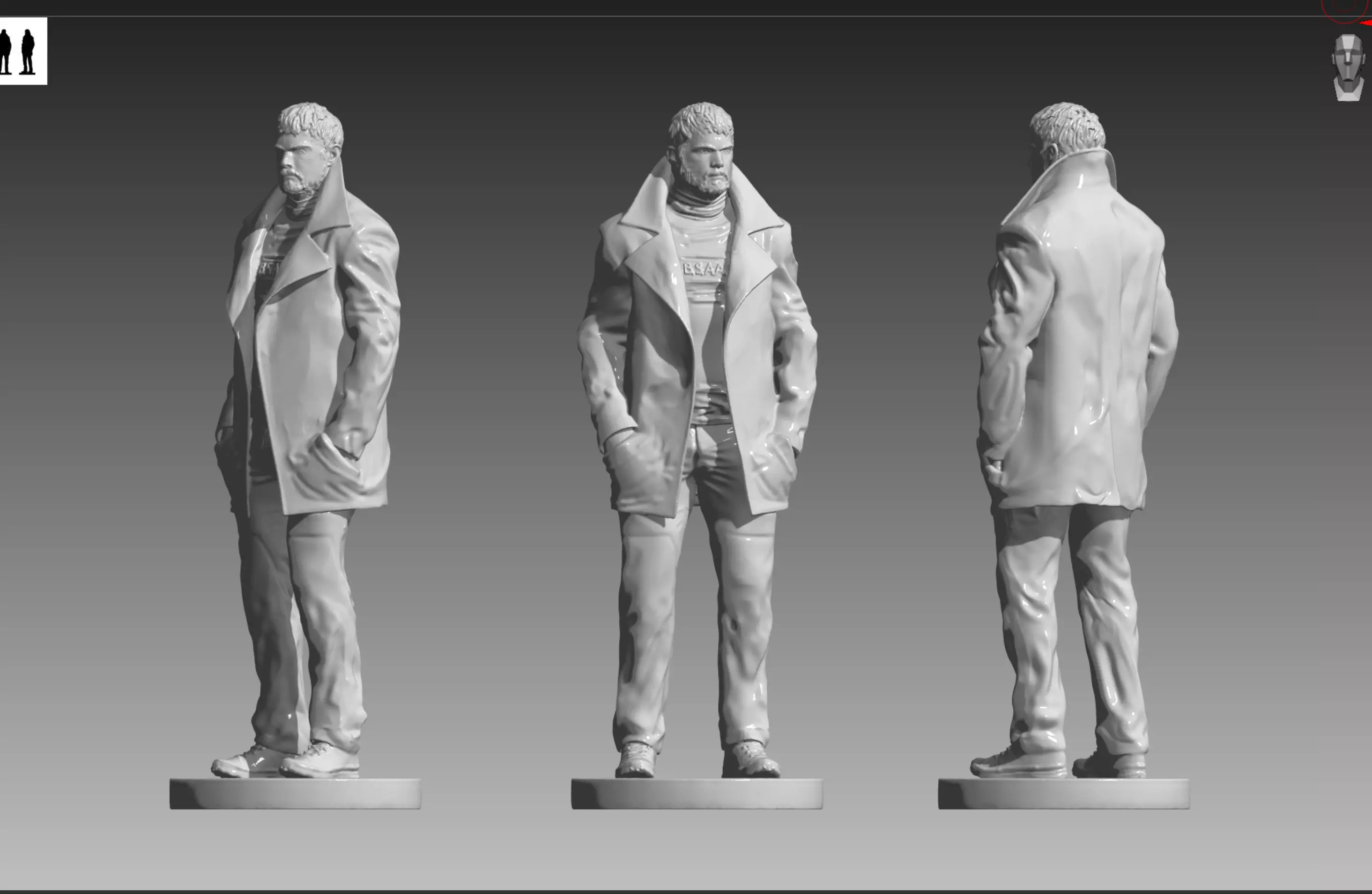 Chris Redfield Resident Evil Village OBJ and STL 3D print model_0