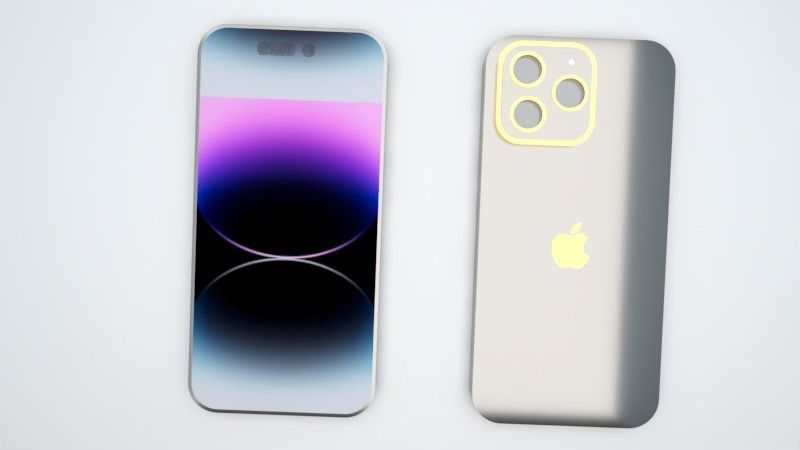 iPhone 14 Pro Max model Low-poly 3D model_3