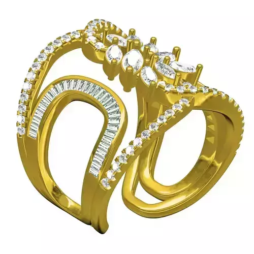 Beautiful Diamond Charm Ring