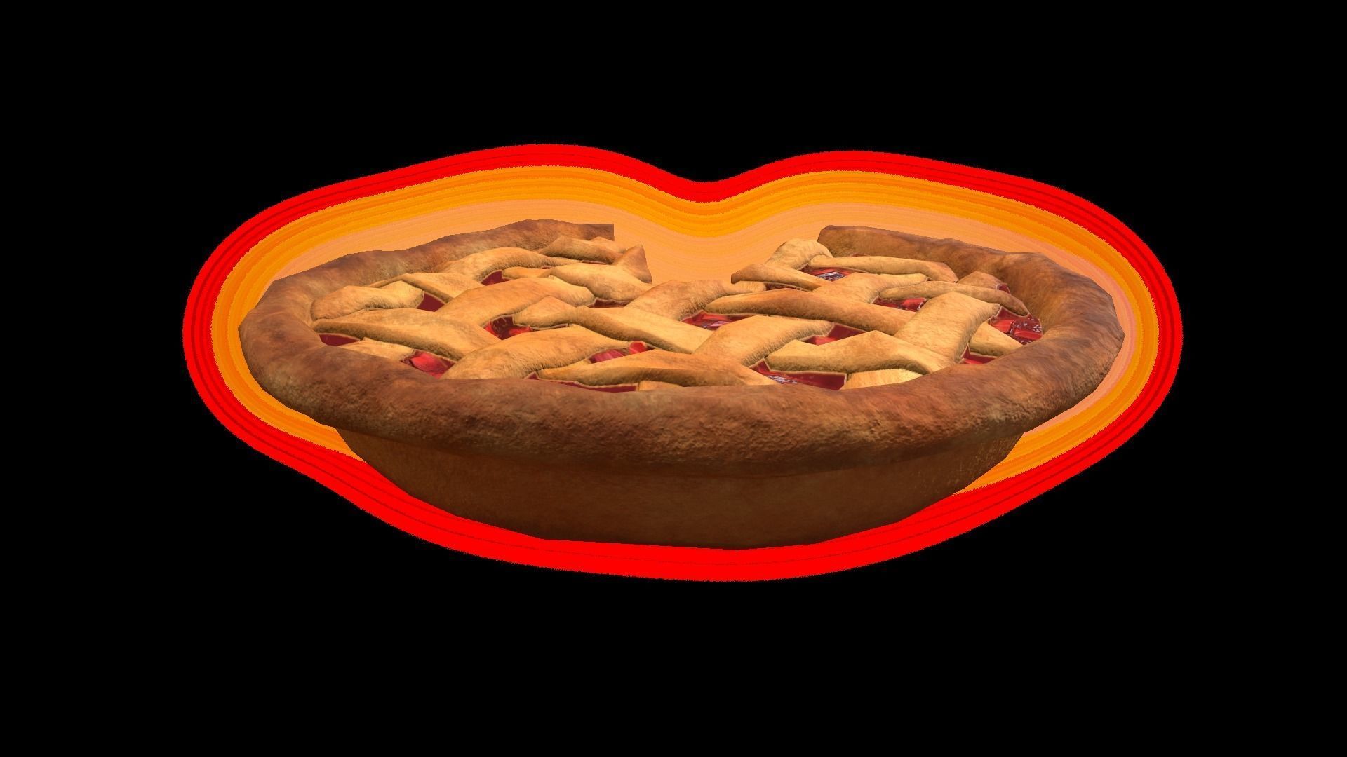 RhubarbPieChart Low-poly 3D model_4