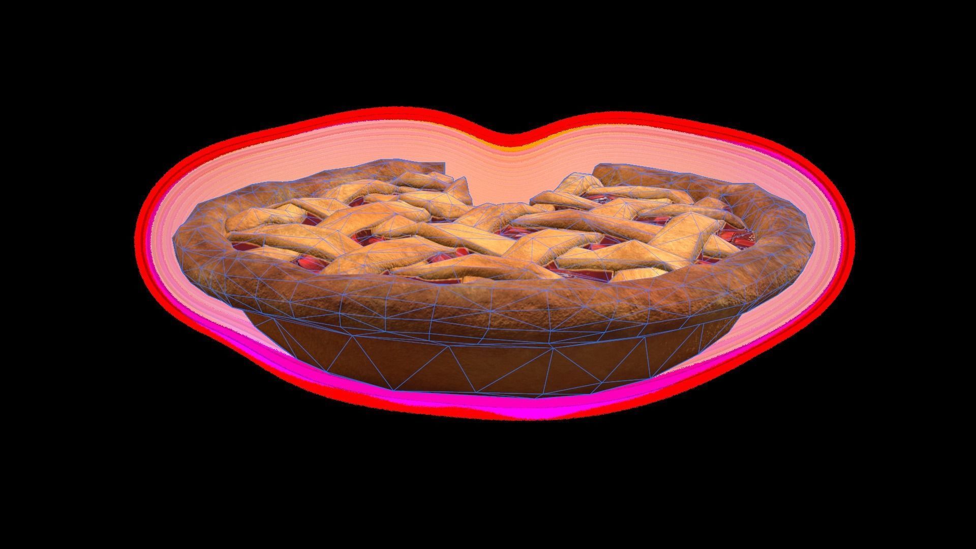 RhubarbPieChart Low-poly 3D model_10