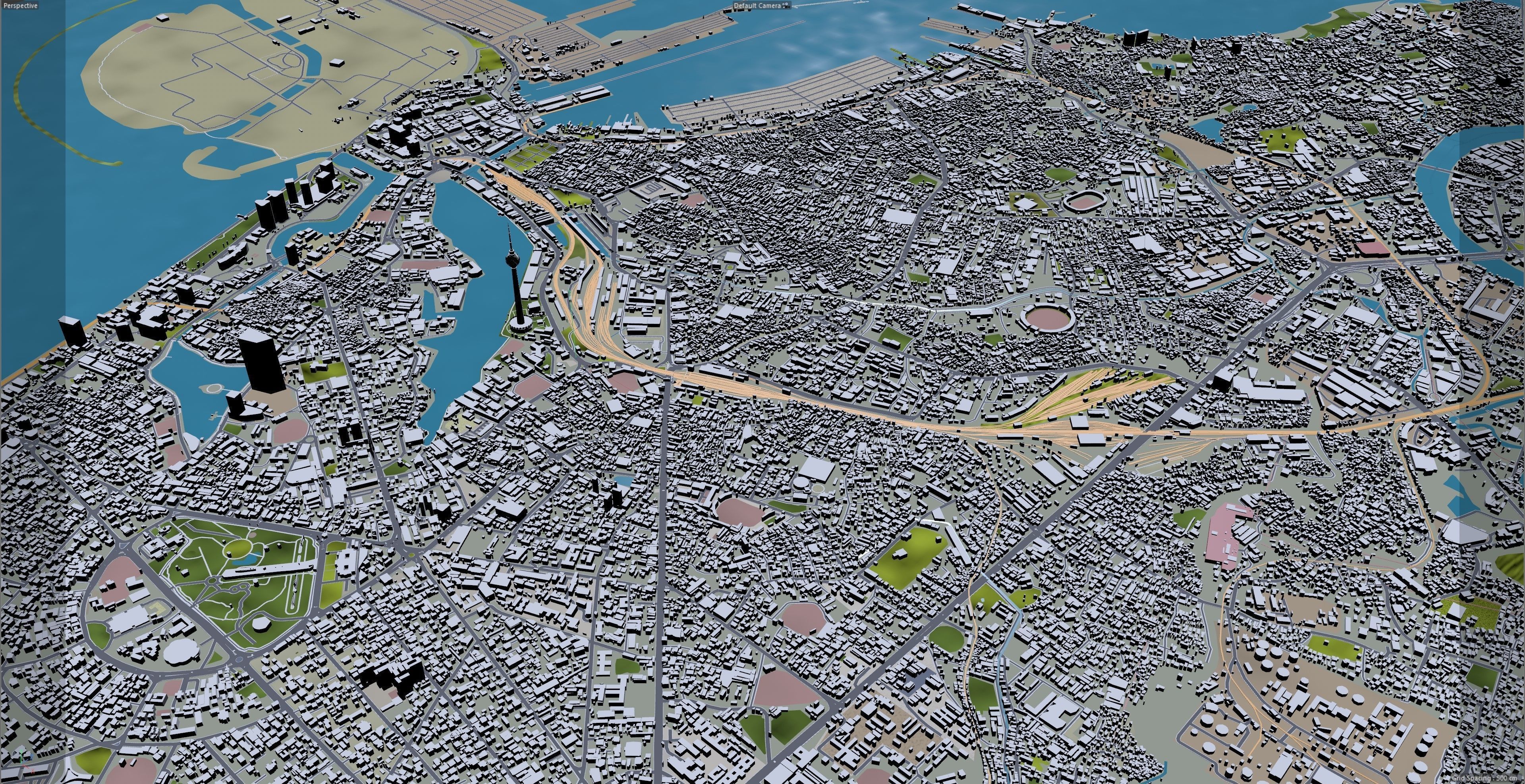 Colombo Sri Lanka 20km AI Low-poly 3D model_10