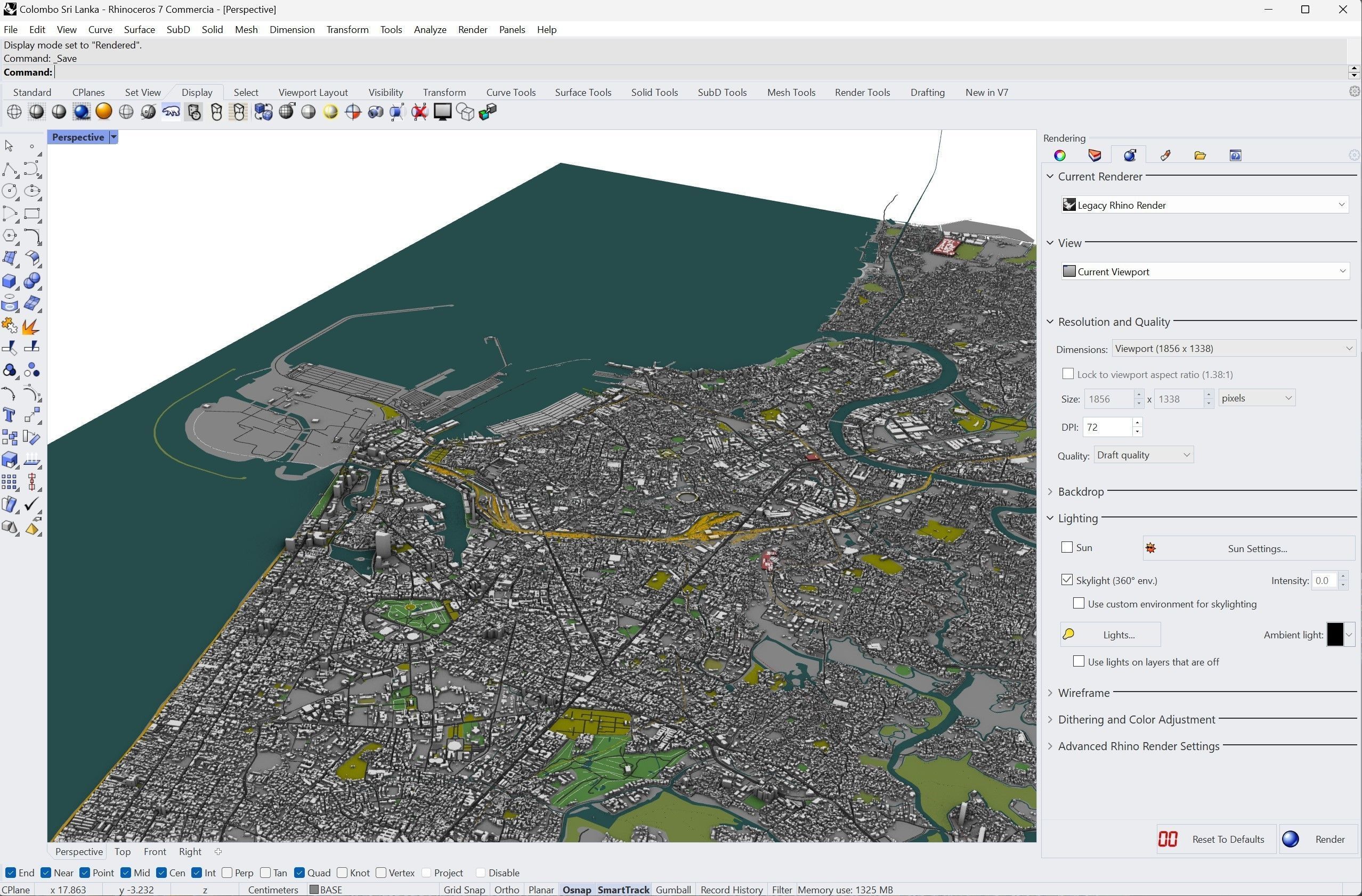 Colombo Sri Lanka 20km AI Low-poly 3D model_14