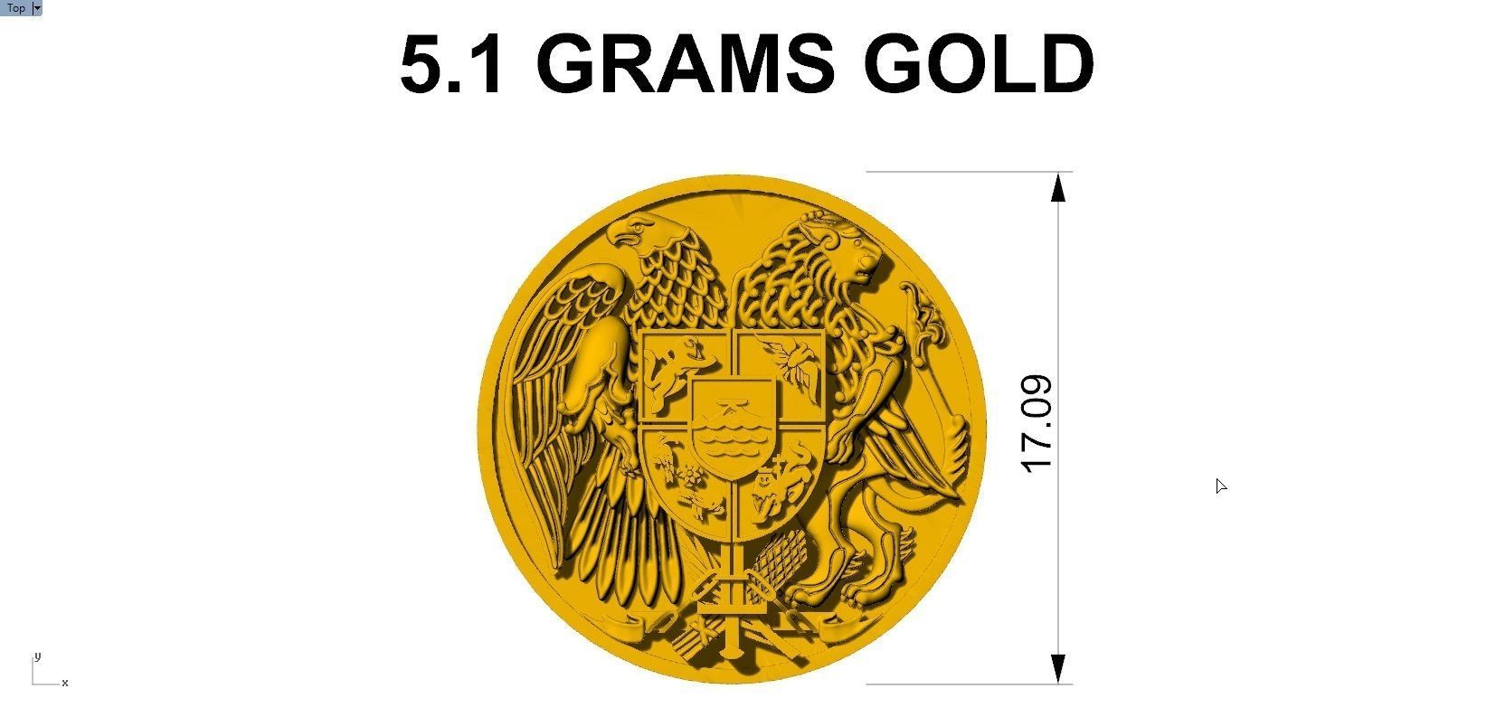 COST OF ARMS OF ARMENIA  PENDENT 3D print model_7