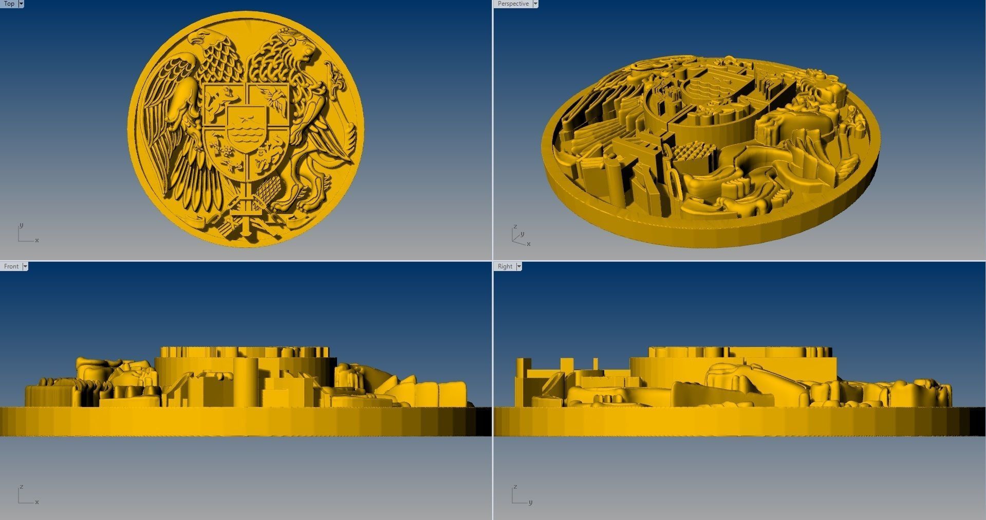 COST OF ARMS OF ARMENIA  PENDENT 3D print model_1