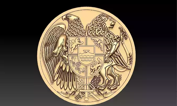 COST OF ARMS OF ARMENIA  PENDENT 3D print model