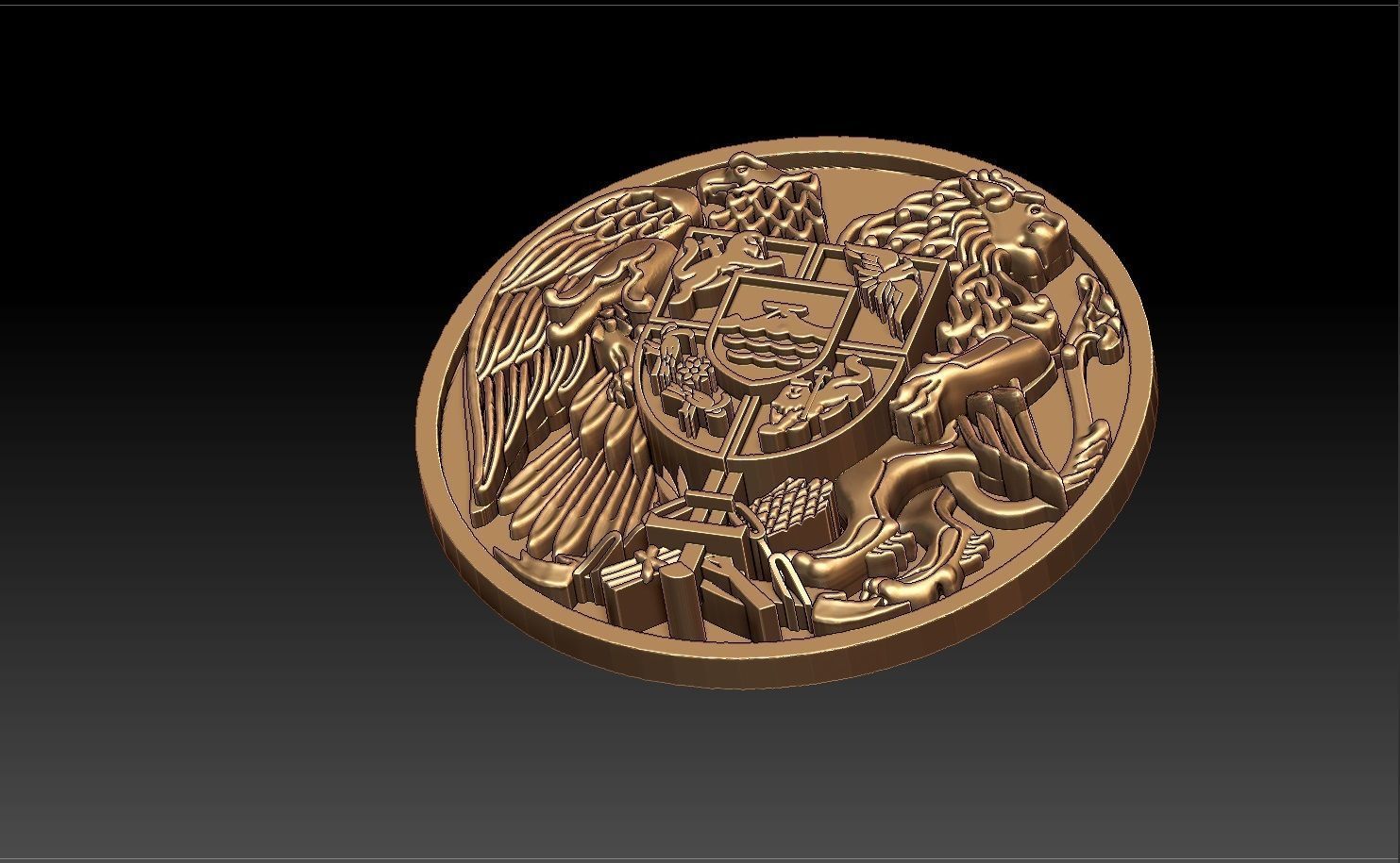 COST OF ARMS OF ARMENIA  PENDENT 3D print model_5