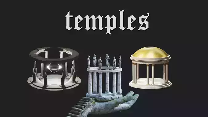 Temples 3D Model Collection
