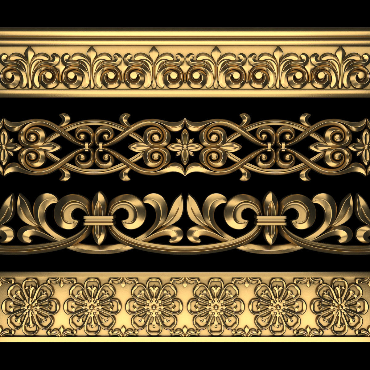 Ornament Element Pack 10 3D model_1