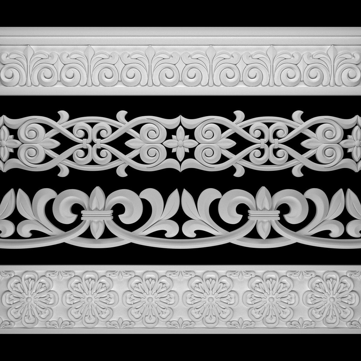 Ornament Element Pack 10 3D model_2