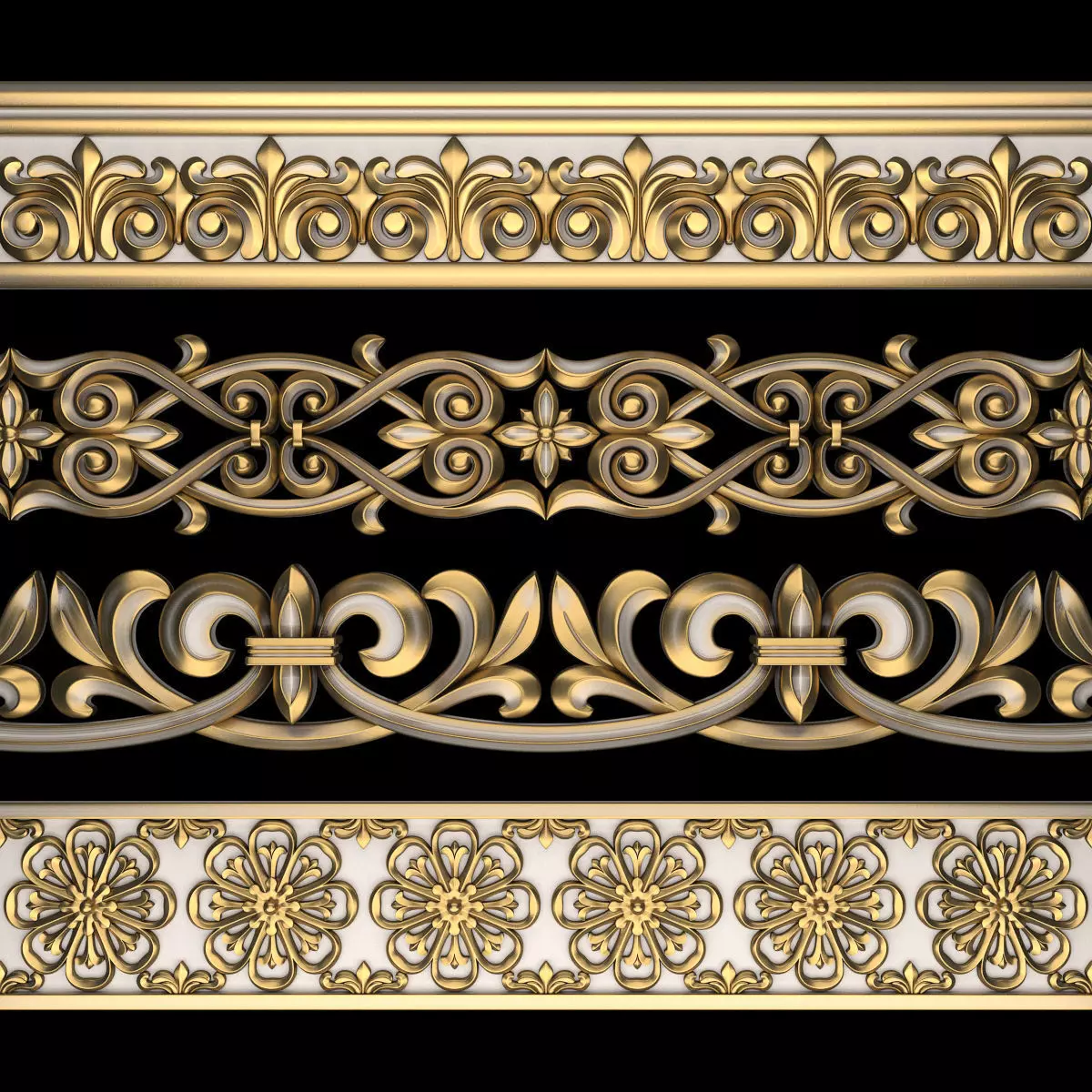 Ornament Element Pack 10 3D model_0