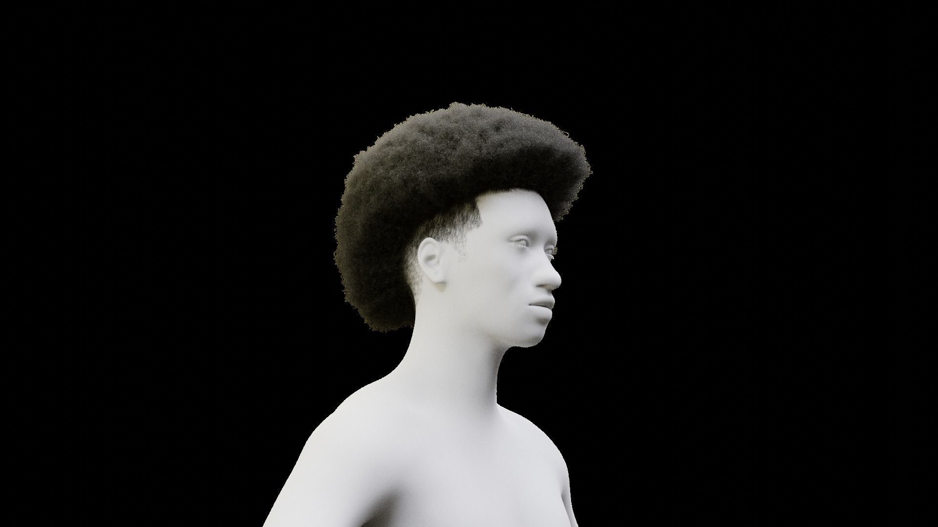 Afro Mullet 3D model_22