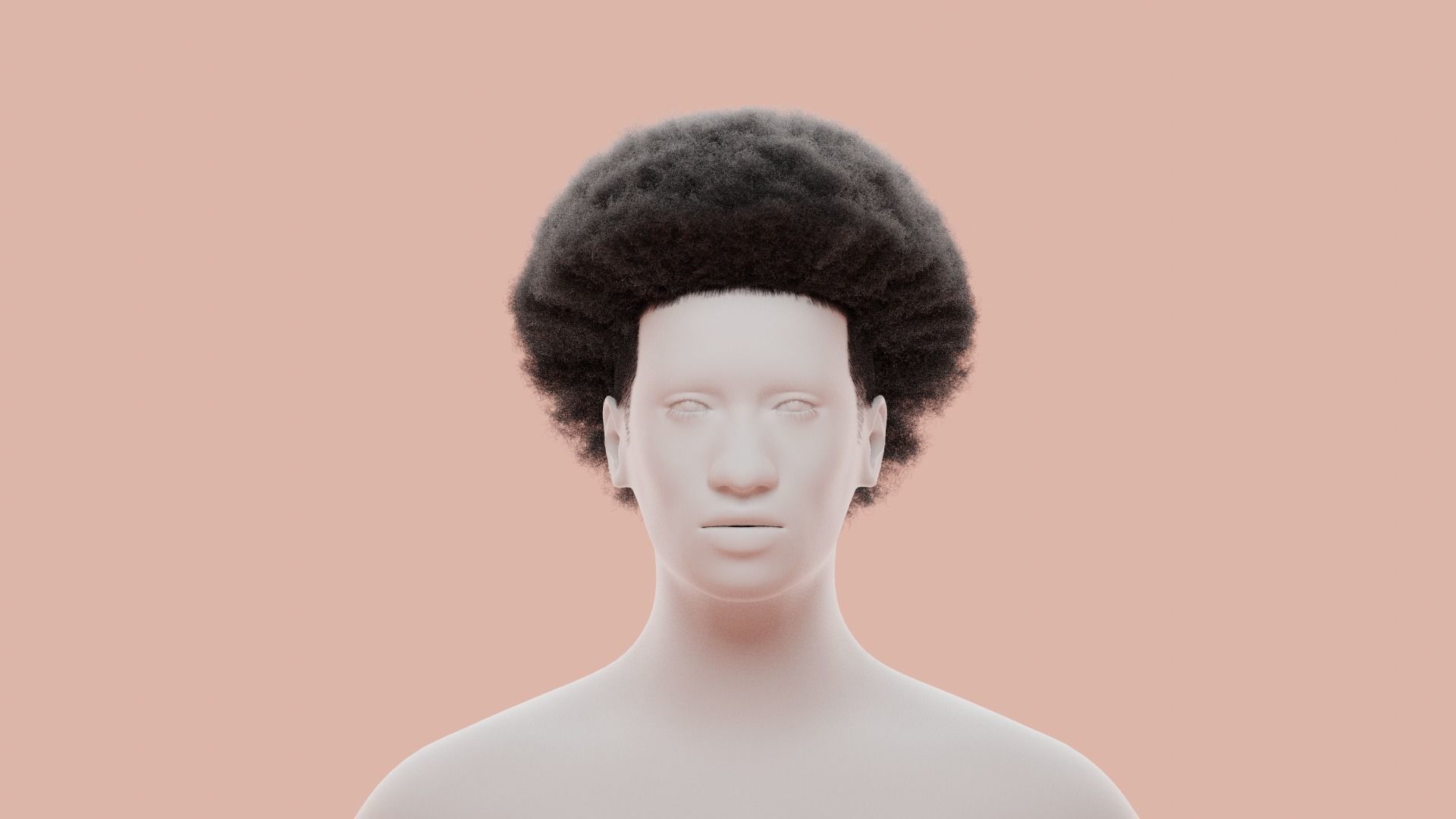 Afro Mullet 3D model_15