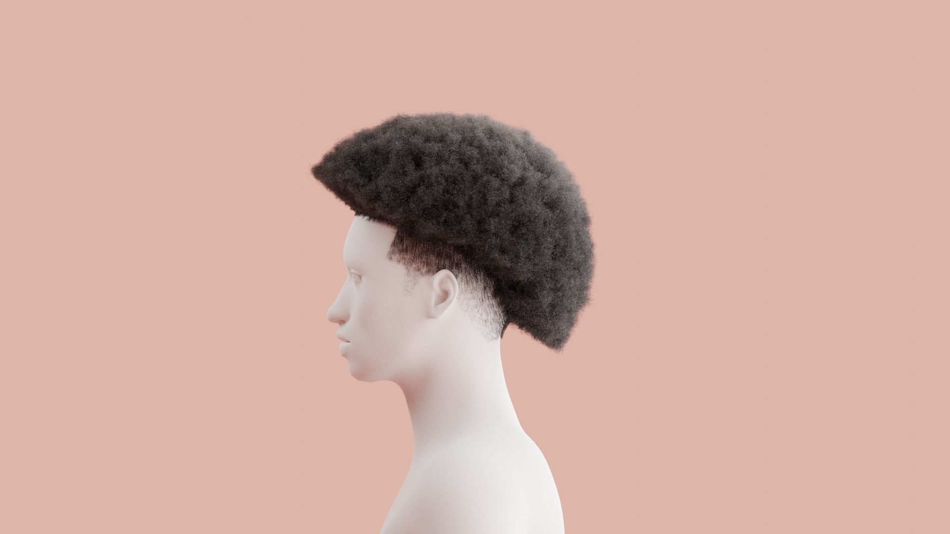 Afro Mullet 3D model_8