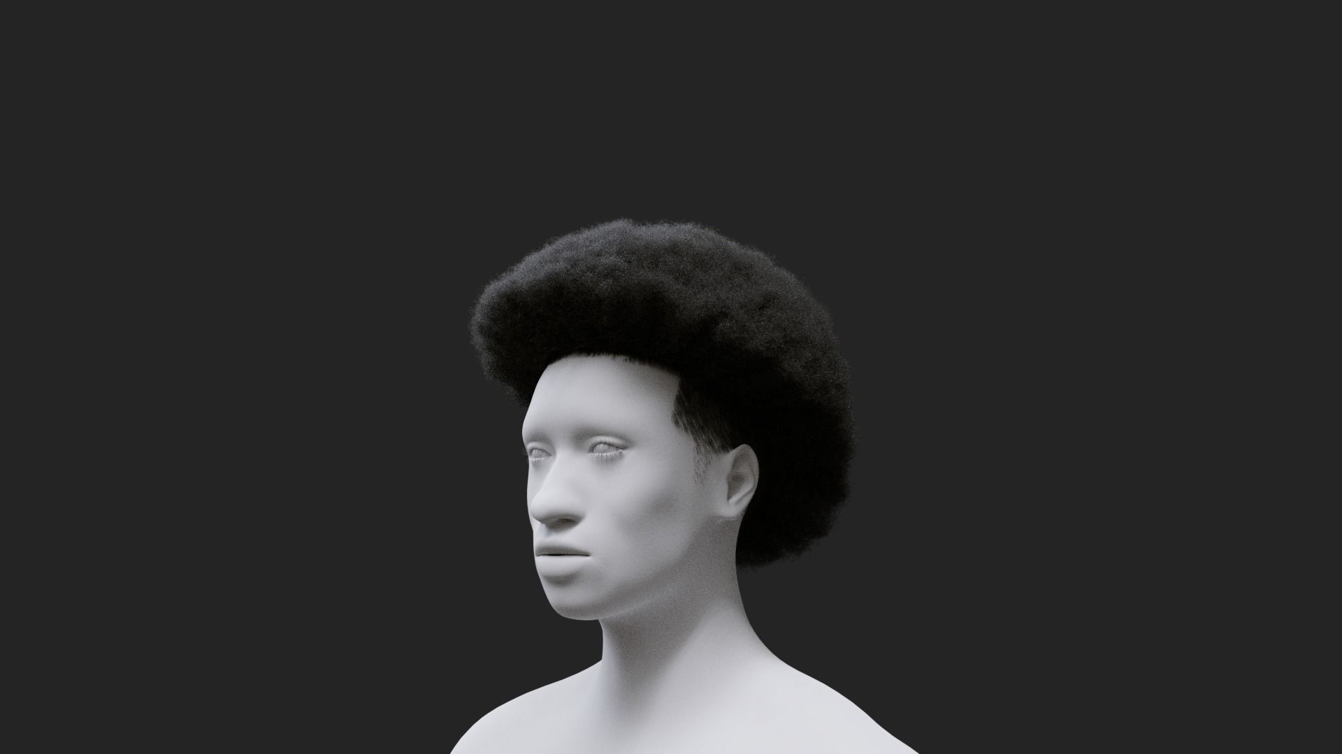 Afro Mullet 3D model_5