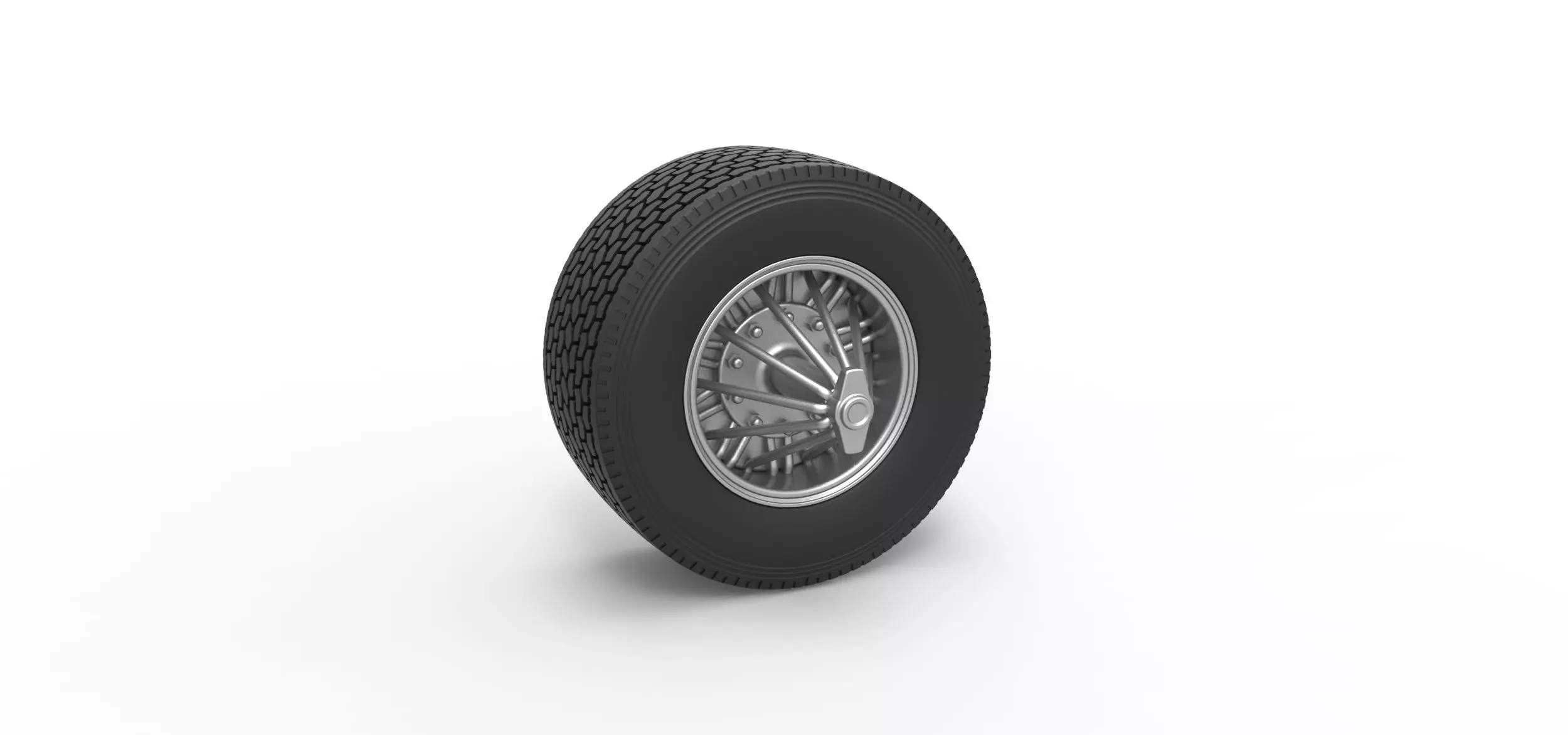 Super single custom Slab wheel of semi truck Scale 1 to 25 3D print model