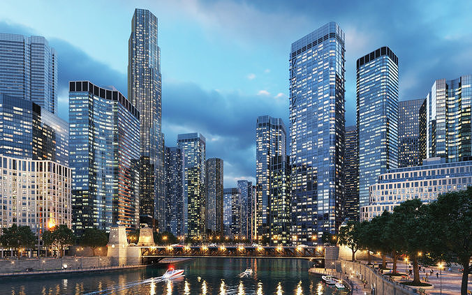 Archmodels vol 271 for 3dsmax - collection of skyscrapers 3D model 2