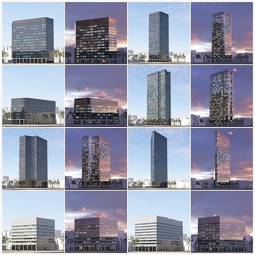 Archmodels vol 271 for 3dsmax - collection of skyscrapers 3D model 7