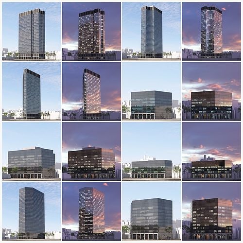 Archmodels vol 271 for 3dsmax - collection of skyscrapers 3D model 6