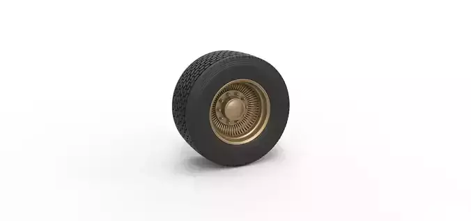 Super single custom wire wheel of semi truck Scale 1 to 25
