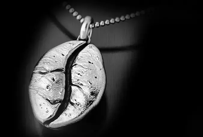 Coffee Bean Pendant 3D print model