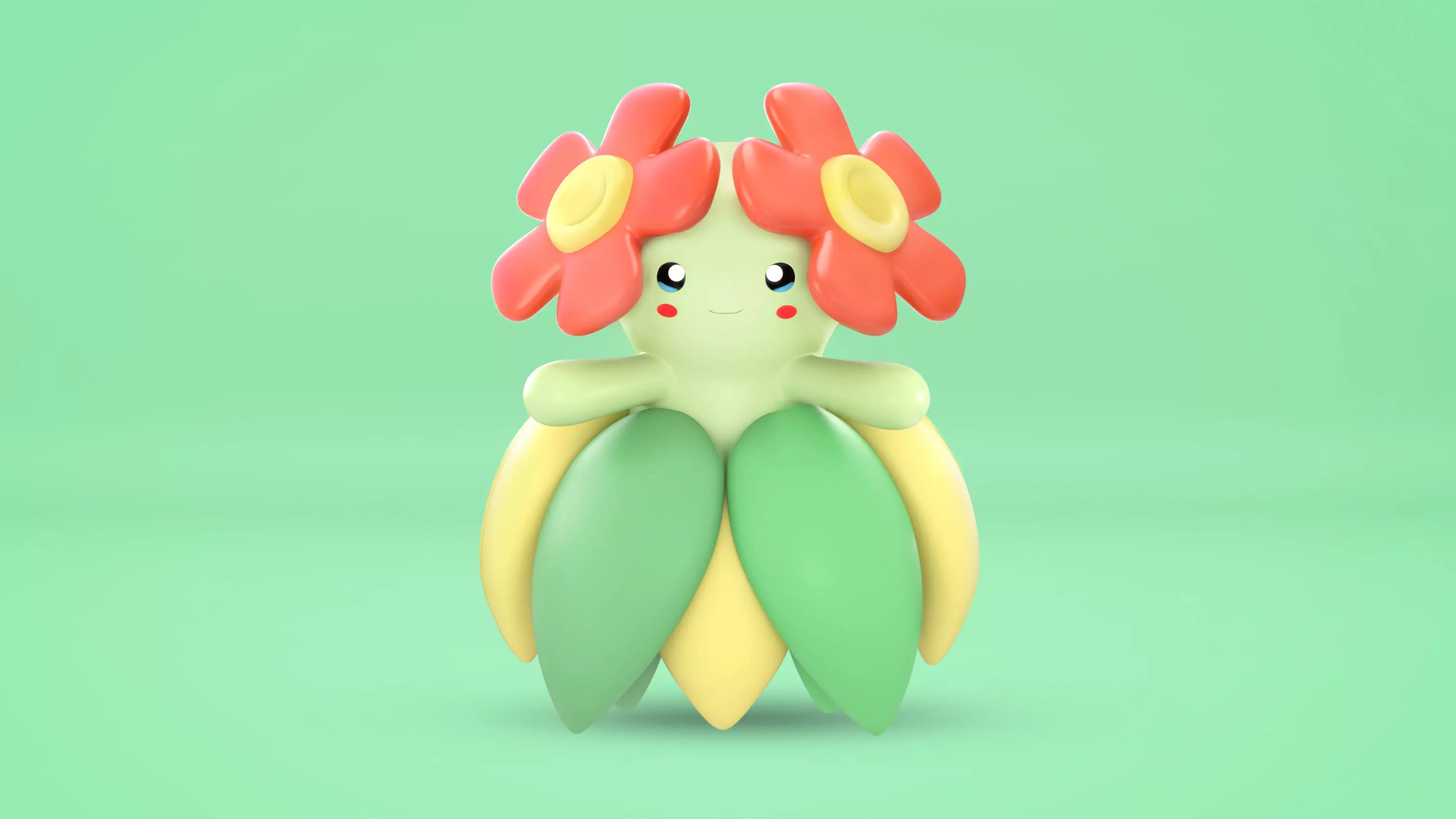 Pokemon Bellossom Low-poly 3D model