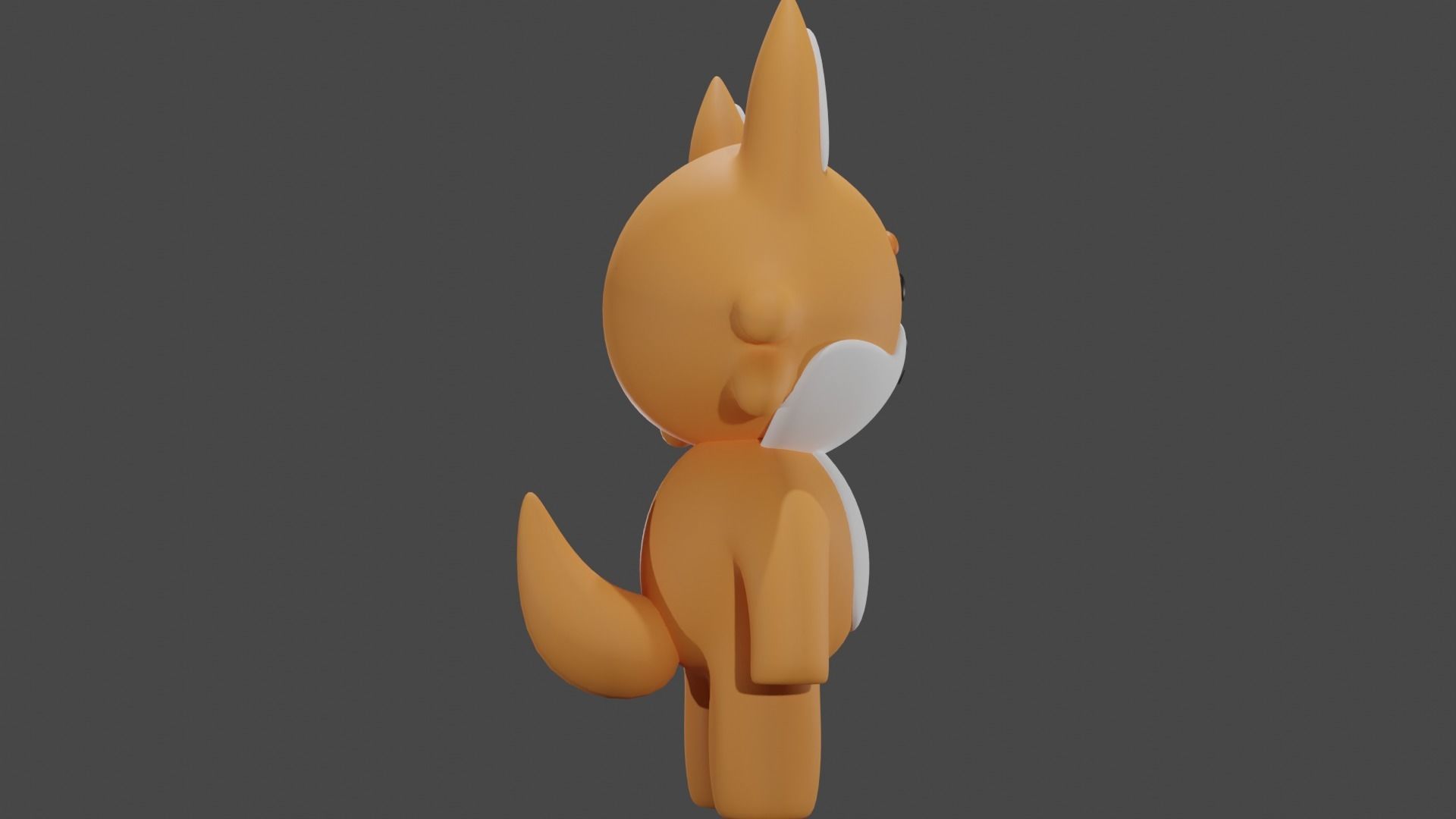 Cute Fox Model 3D model_3