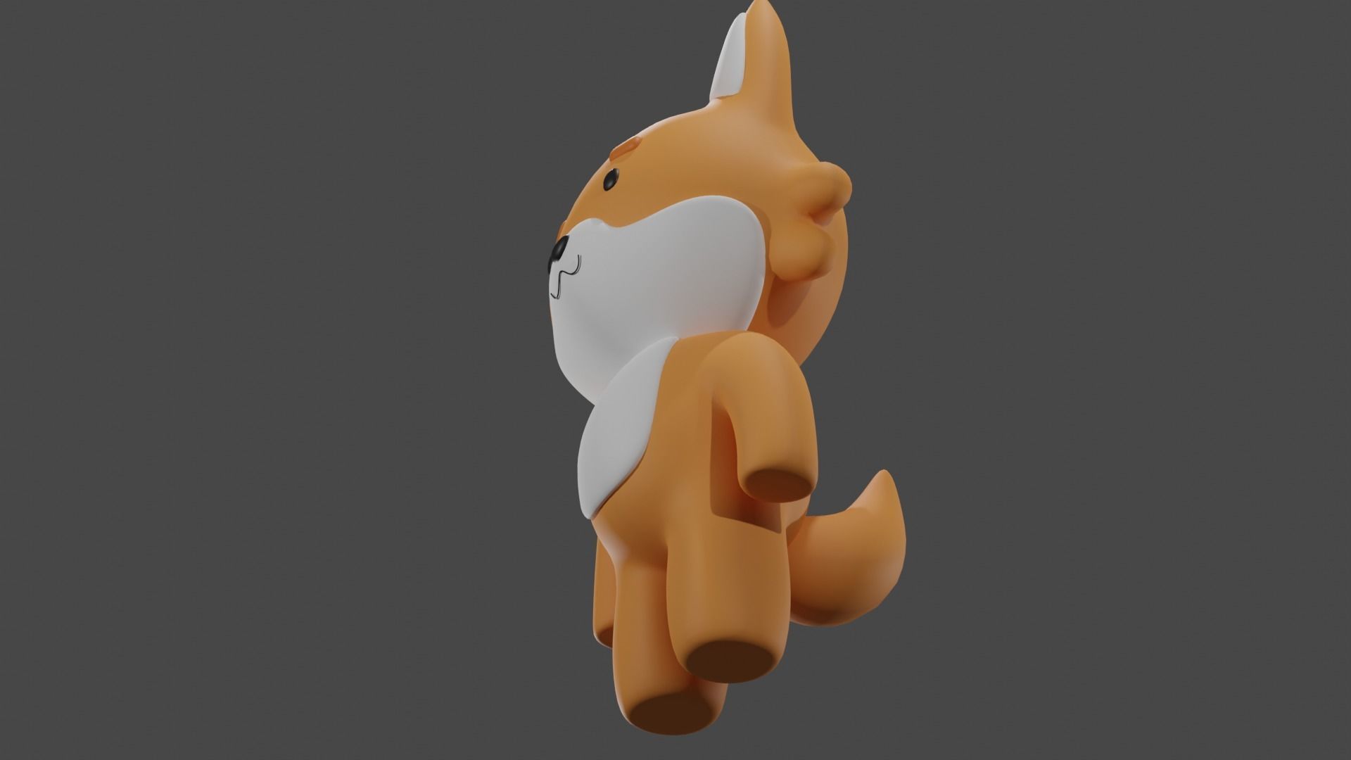 Cute Fox Model 3D model_5
