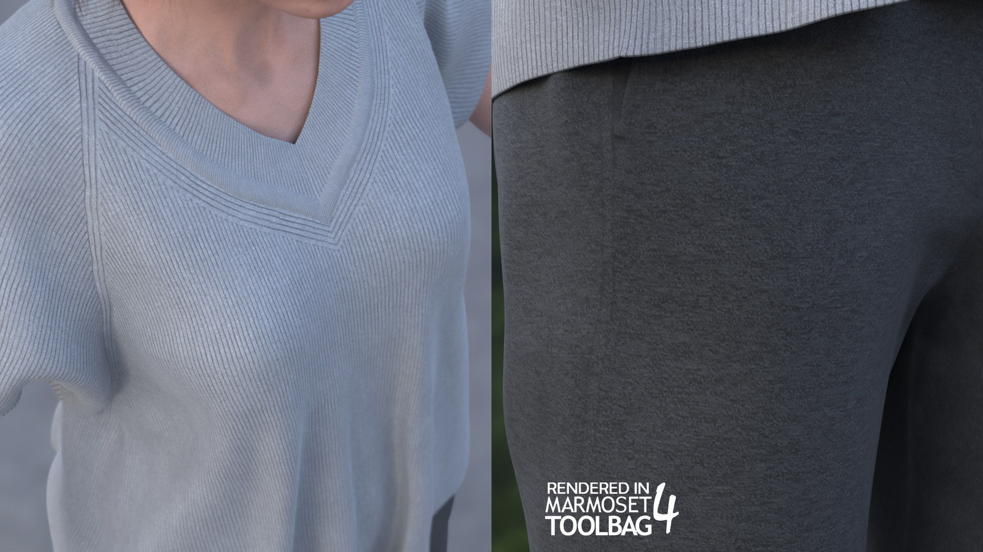 Woman Casual Outfit 5 - Modular - Rigged Low-poly 3D model_9