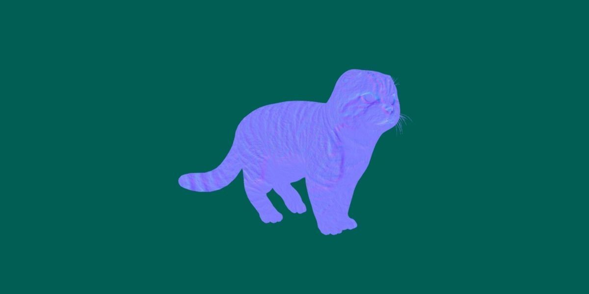 Orange Scottish Fold Cat 3D model_7