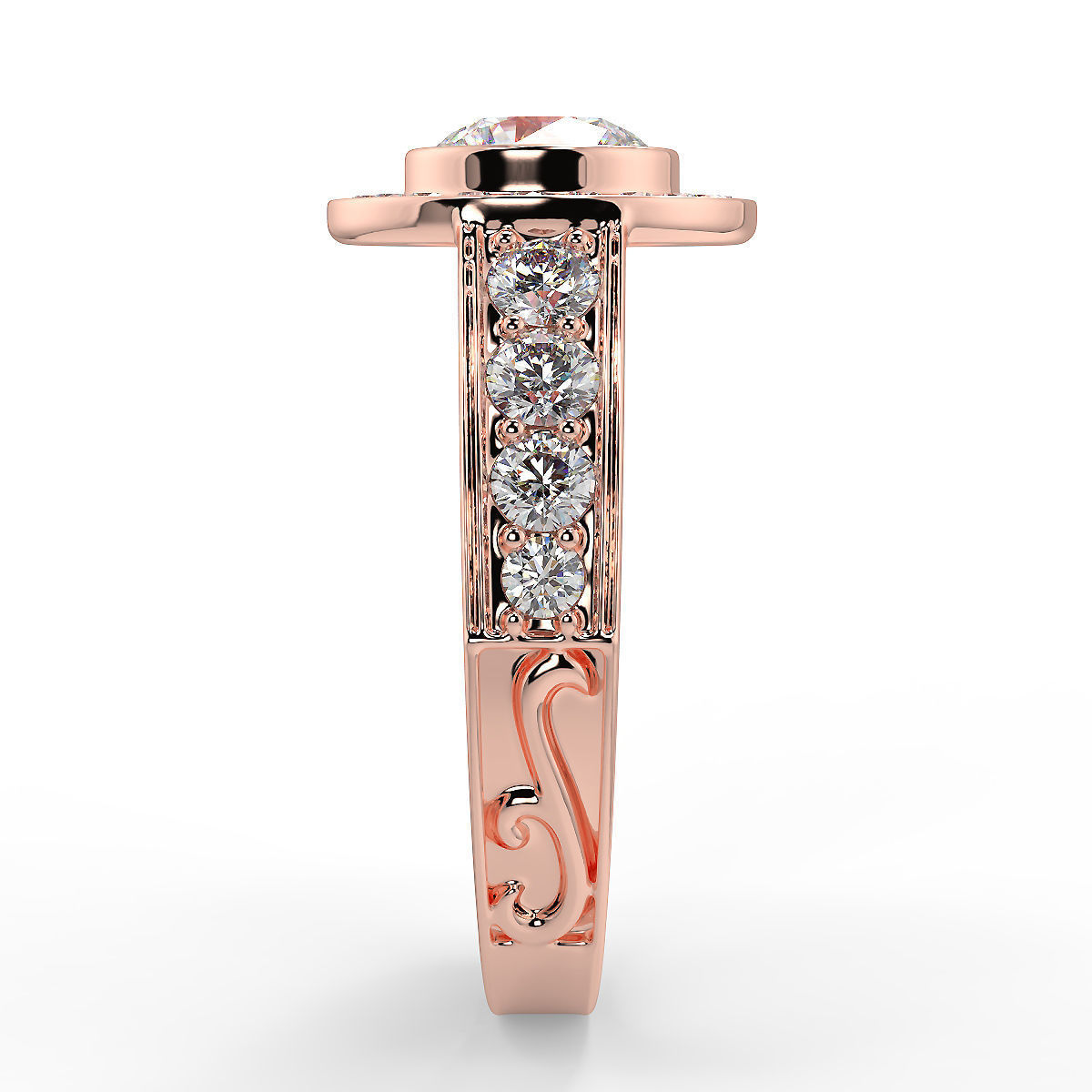 Wedding Ring 3D print model_4