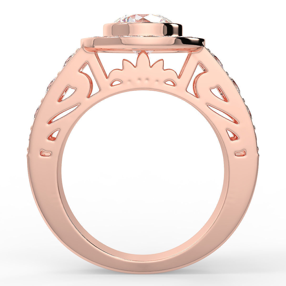 Wedding Ring 3D print model_3