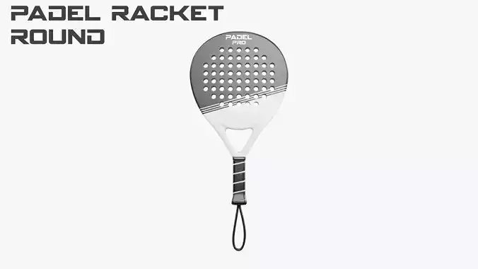 Padel Racket - Round 3D model