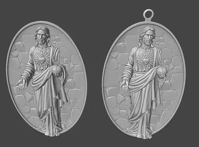 Jesus Pendant 3D Print Model 3D print model