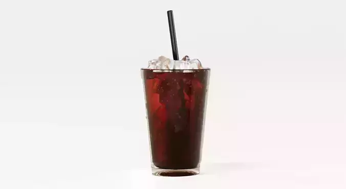 Glass of cola 3D model