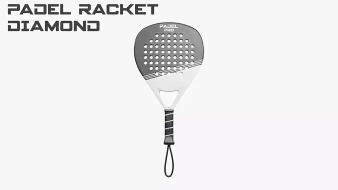 Padel Racket - Diamond 3D model