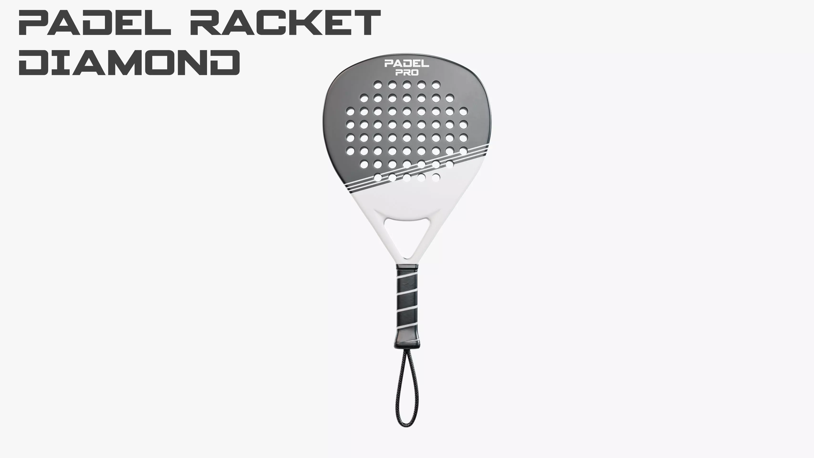 Padel Racket - Diamond 3D model_0