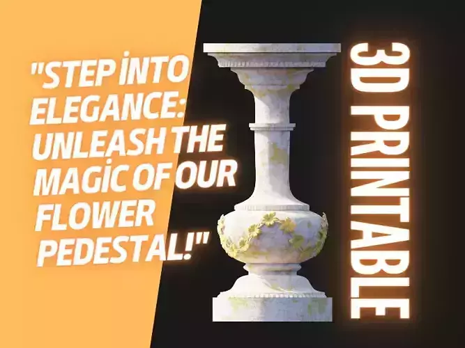  Enchanting Flower adorned Pedestal for Games and Films