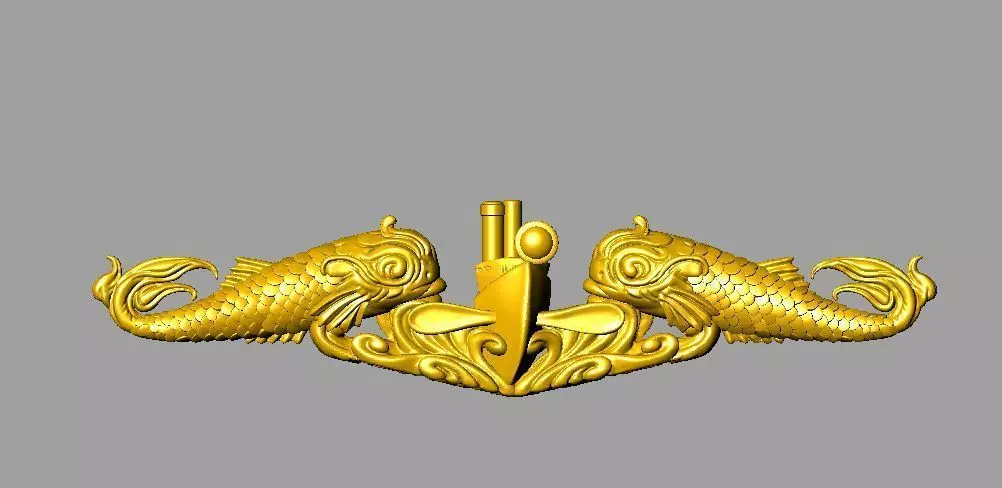 Fish Pin Logo 3D print model_0