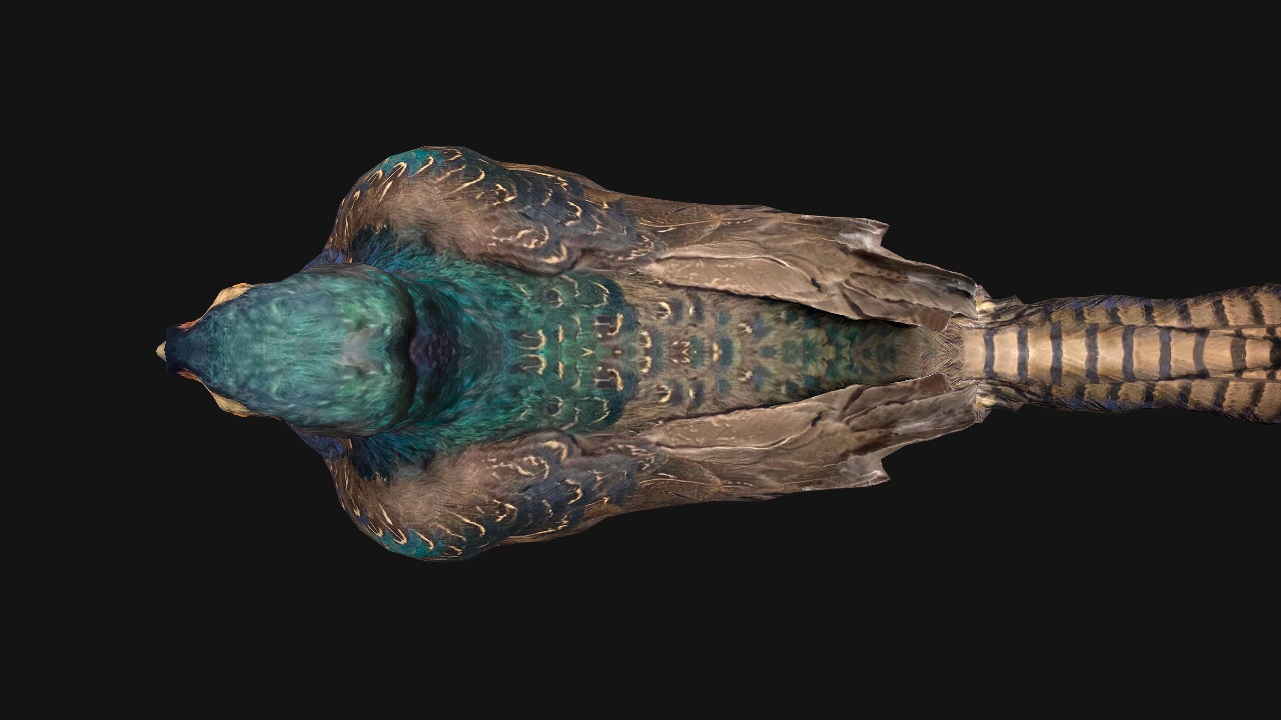 Birds set  Swan Ducks Pheasant Low-poly 3D model_35