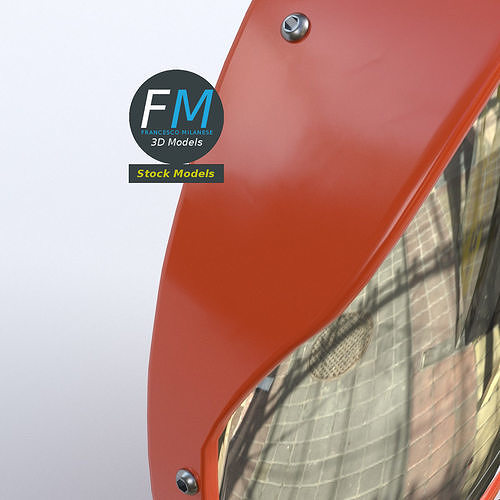 Blind spot traffic mirror 2 3D model 6